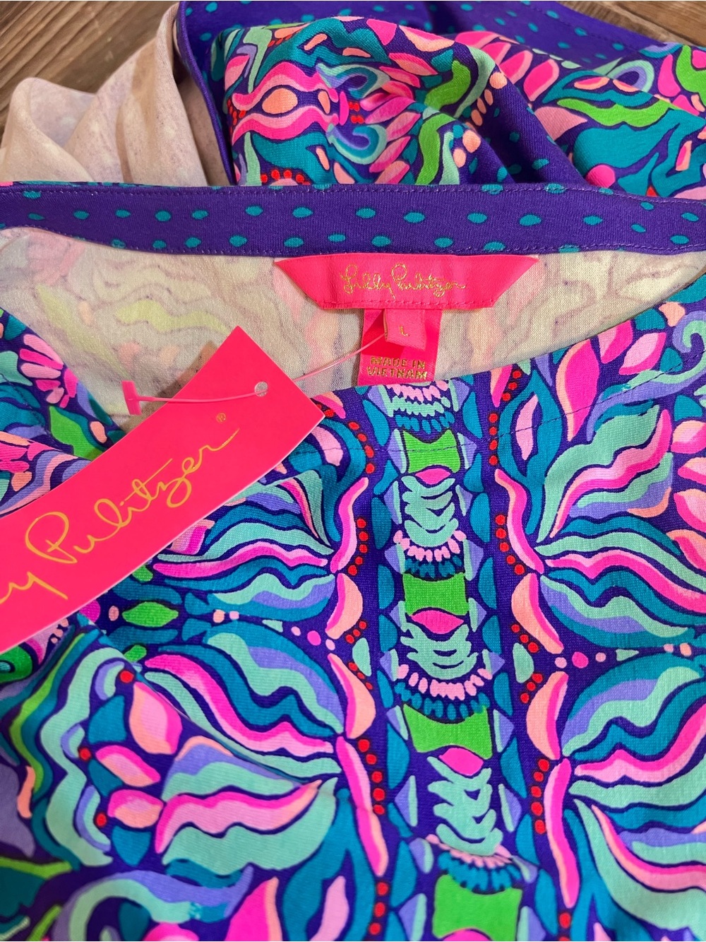 NWT Lilly Pulitzer Emmarie Maxi Dress Bonita Babe Cabochan Purple Size L - Picture 5 of 10